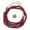 The Bead Chest African Recycled Glass Beads – Handmade in Ghana – Red Black Swirl 7mm Strand for Jewelry Making, Crafts, and Home Decor I Approximately 65-70 Beads